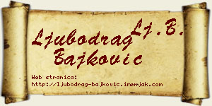 Ljubodrag Bajković vizit kartica
